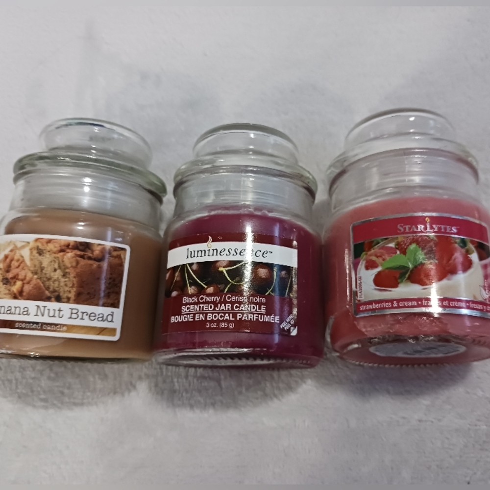 NWT!! 3 Mini Jar Candles (Multiple Brands & Scents)